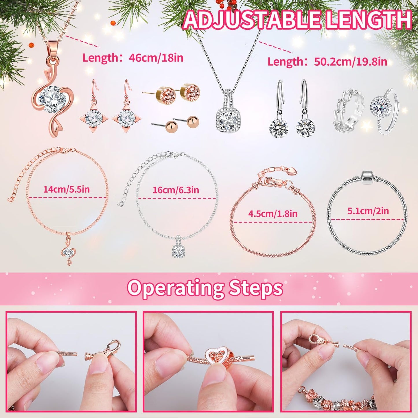 英美直送 Jewelry Necklace Bracelets Making Kit 聖誕倒數日曆 大人款 聖誕快樂特輯 聖誕倒數日曆A 不參與$900免運 滿$900可加$25免運 Christmas Advent Calendars 2025