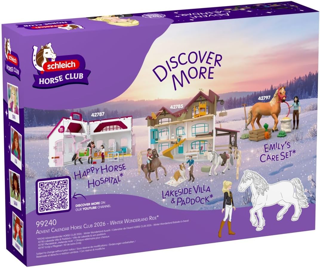 日英美直送 Schleich Horse Club Advent Calendar 聖誕倒數日曆 兒童款 聖誕快樂特輯 不參與$900免運 滿$900可加$25免運到順豐站/智能櫃 Christmas Advent Calendars 2026