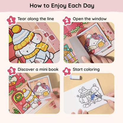 日英美直送 Cozy Coloring Book Bundle Advent Calendar 聖誕倒數日曆 兒童款 聖誕快樂特輯 不參與$900免運 滿$900可加$25免運到順豐站/智能櫃 Christmas Advent Calendars 2026