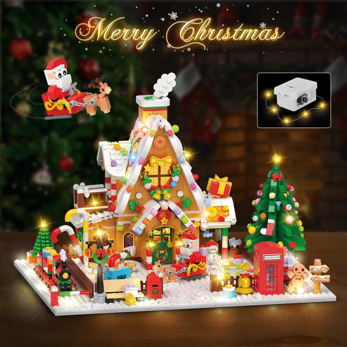 英美直送 LED Gingerbread House Mini Building Set 聖誕倒數日曆 大人款/兒童款 聖誕快樂特輯 聖誕倒數日曆A 不參與$900免運 滿$900可加$25免運 Christmas Advent Calendars 2025