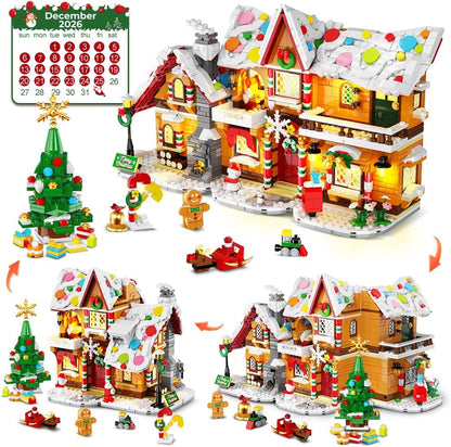 日英美直送 LED 3 Style Gingerbread House Mini Building Set Advent Calendar 聖誕倒數日曆 大人款/兒童款 聖誕快樂特輯 不參與$900免運 滿$900可加$25免運到順豐站/智能櫃 Christmas Advent Calendars 2026