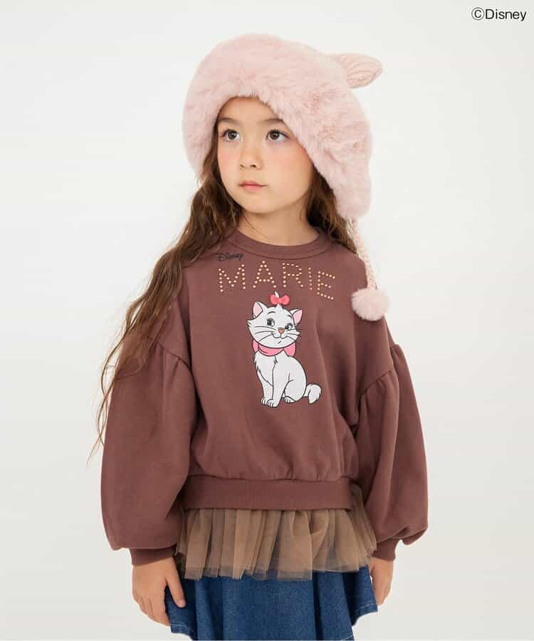 日本童裝 BREEZE x Disney Marie 拼紗衛衣 90-140cm 女童款 冬季 Tops
