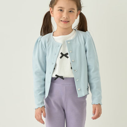 日本童裝 Ly# mine 心型紐扣羅紋外套 100-140cm 女童款 秋季 TOPS OUTERWEAR