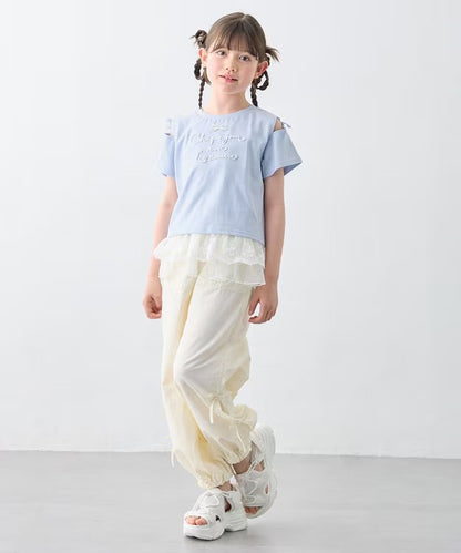 日本童裝 aF#a325 吸水速乾 蕾絲吊帶衫 110-160cm 女童款 夏季 TOPS
