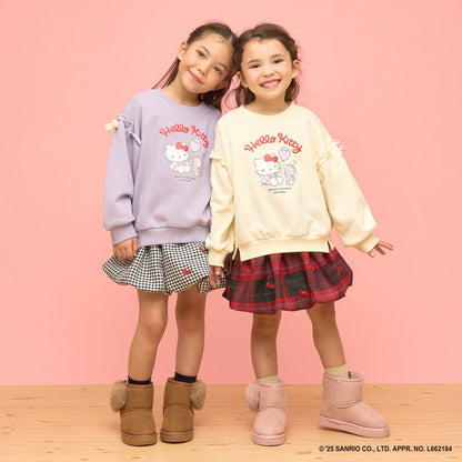 日本童裝 Ly# mine x Sanrio 速乾系列  Hello Kitty印花衛衣 100-140cm 女童款 冬季 TOPS