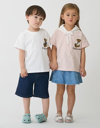 日本童裝 pe#main 熊仔刺繡上衣 80-130cm 男童款/女童款 夏季 TOPS