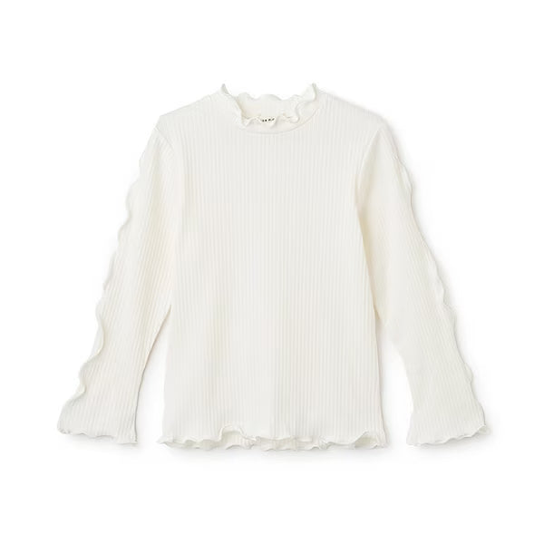 日本童裝 Ly# mine 木耳邊高領上衣 100-150cm 女童款 秋季 TOPS