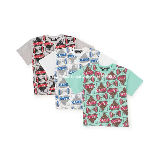 Japanese XLARGE KIDS Printed Tops 80-140cm Boys Summer TOPS 