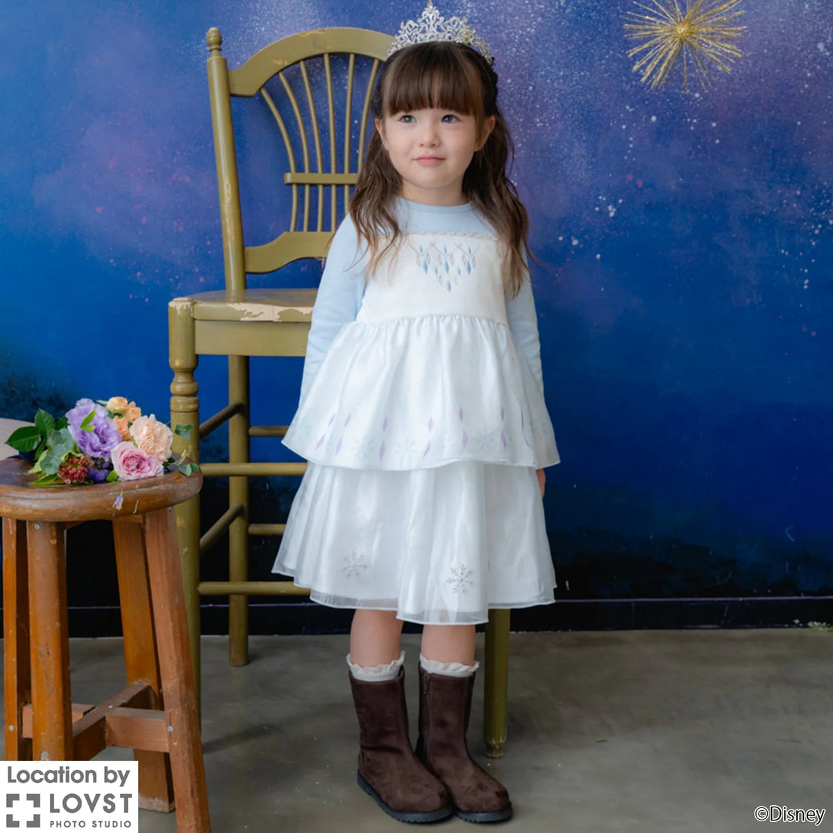 日本童裝 pe#main x Disney Princess 公主網紗短裙 80-130cm 女童款 秋季 SKIRTS