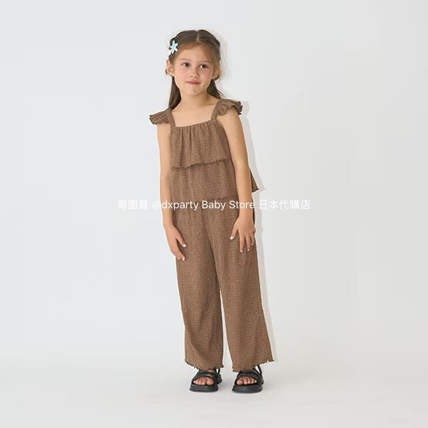 Japanese children's clothing Ly# mine suspenders and loose pants set 100-150cm girls summer TOPS PANTS 