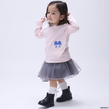 日本童裝 pe#main x【Tamagotchi】蝴蝶結肩上衣 90-130cm 女童款 秋季 TOPS
