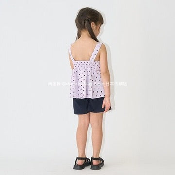 Japanese children's clothing Ly# mine ruffled camisole top 100-150cm girls summer TOPS 