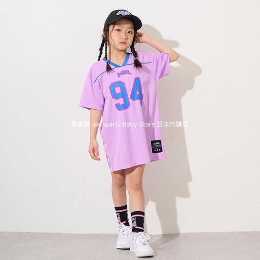 X-girl Stages Japanese Kidswear Cool-to-the-Touch Quick-Drying Sporty Dress (100-140cm) for Girls Summer 