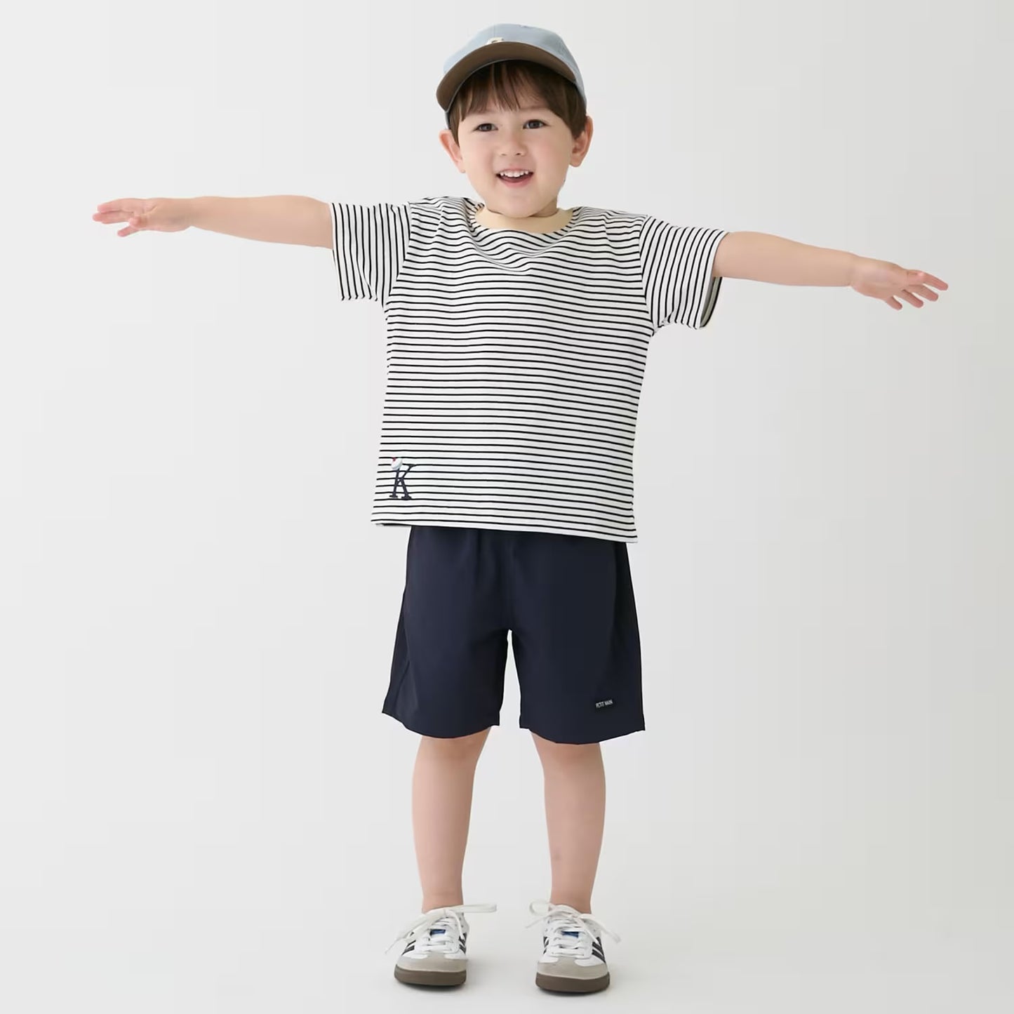 日本童裝 pe#main 防污系列 間條上衣 80-130cm 男童款 夏季 TOPS