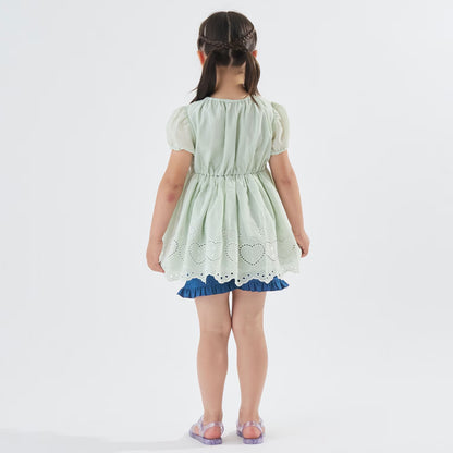 Japanese children's clothing Ly# mine tank top and shorts set 100-150cm girls summer TOPS PANTS 