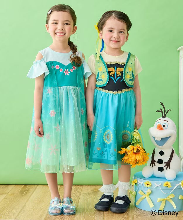 日本童裝 aF#a325 x Disney FROZEN Anna連身裙 90-140cm 女童款 夏季 DRESSES