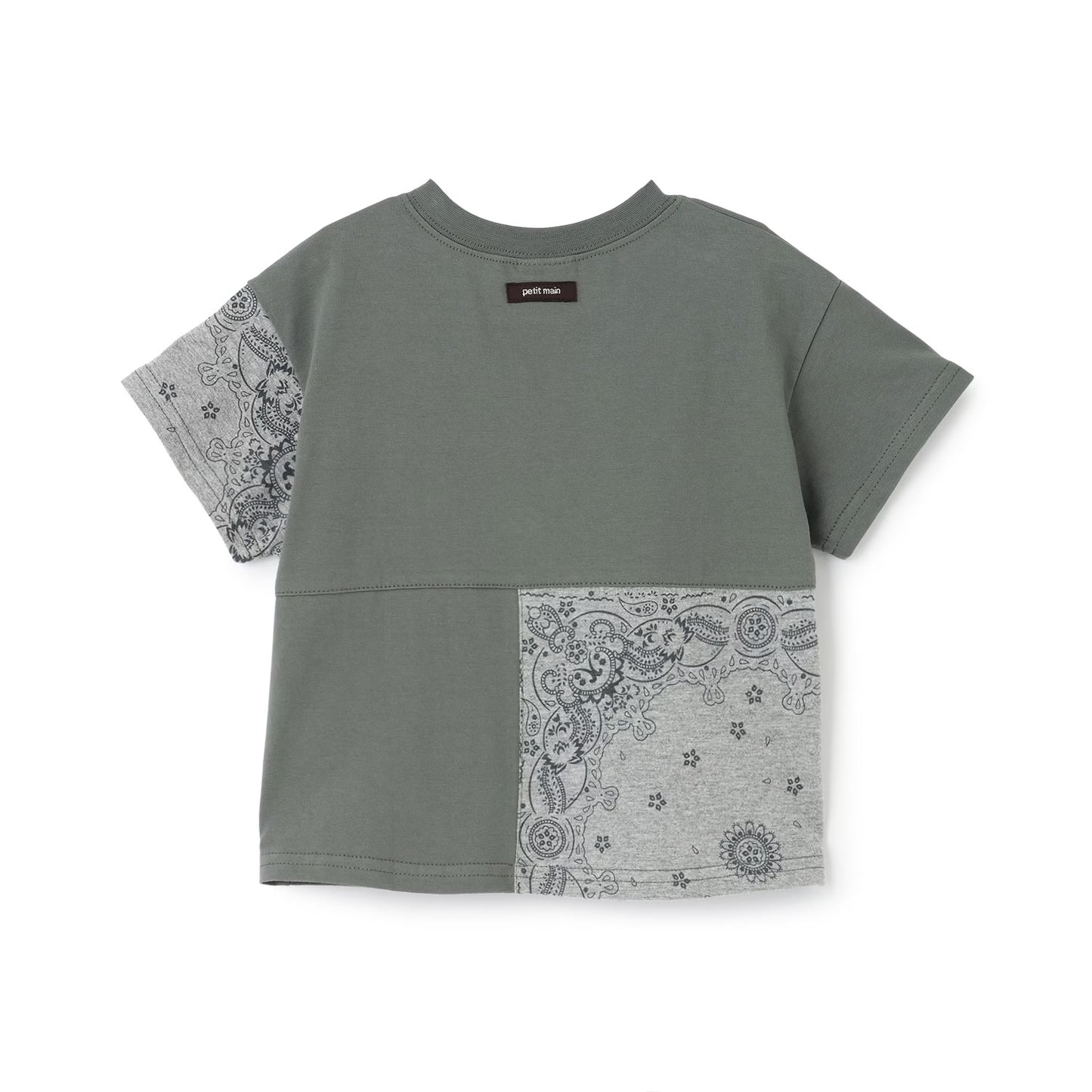 日本童裝 pe#main 拼布短袖上衣 80-130cm 男童款 夏季 TOPS