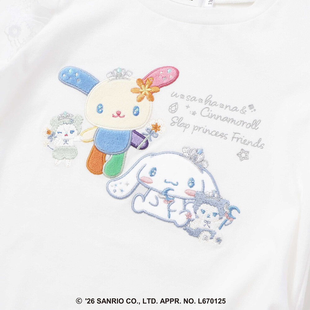 日本童裝 Slap Slip x Sanrio 肩部刺繡荷葉邊長袖上衣 80-130cm 女童款 秋季 TOPS 其他品牌童裝