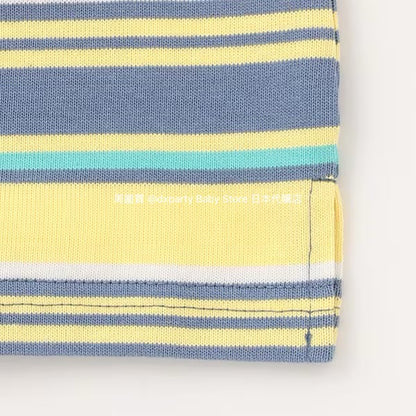 Japanese children's clothing mini#ML striped top 90-140cm boys/girls summer TOPS 
