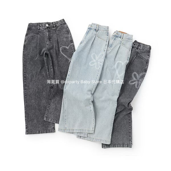 Lovetoxic Japanese children's clothing dark pattern jeans 140-170cm girls summer PANTS 