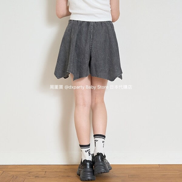 Lovetoxic Japanese children's clothing shirt wrap denim culottes 140-170cm girls summer PANTS 