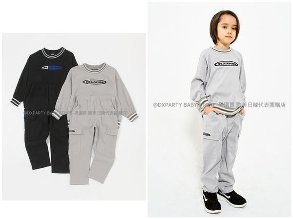 日本童裝 XLARGE KIDS 速乾/防皺功能 衛衣長褲套裝 80-140cm 男童款 夏季 PANTS