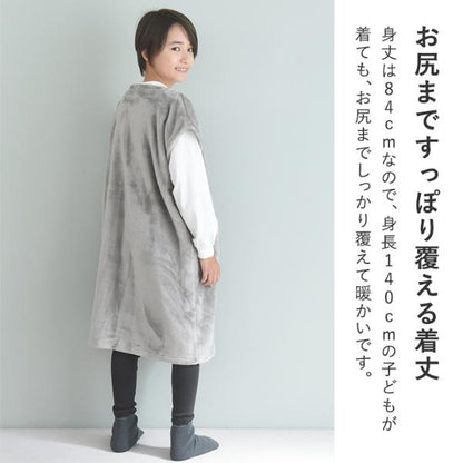 日本直送 超細纖維絨毛套頭睡袋/家居服 100-140cm 親子裝 男童款/女童款 秋冬季 睡袋系列
