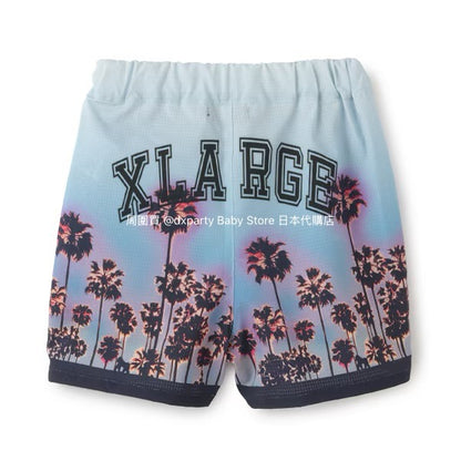 Japanese XLARGE KIDS Palm Tree Shorts 90-140cm Boys Summer PANTS 