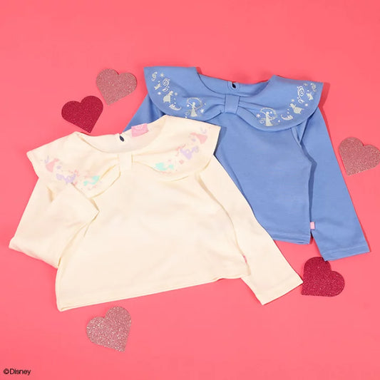 日本童裝 BDL x Disney 公主印花領上衣 100-130cm 女童款 秋季 TOPS