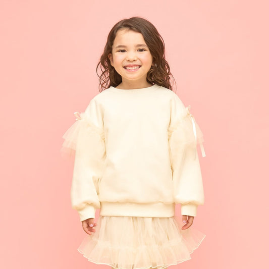 日本童裝 Ly# mine 速乾系列 柔軟薄紗衛衣 100-150cm 女童款 冬季 TOPS