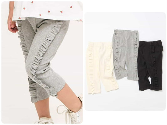 Japanese children's clothing apres les cours contact cold side pleated leggings 80-130cm girls summer PANTS 