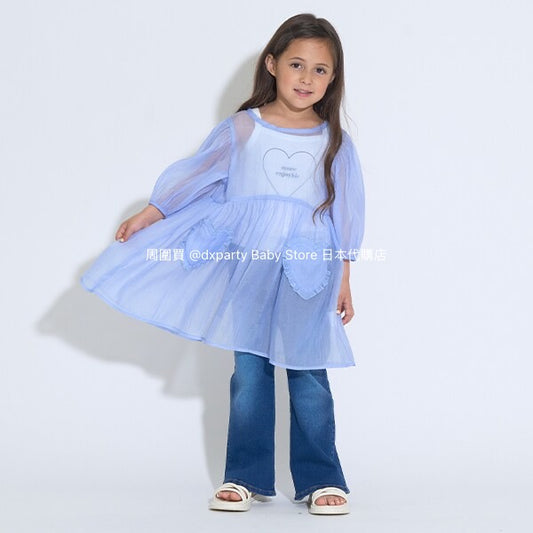 Japanese children's clothing Ly# mine 2Way two-piece sheer jacket 100-150cm girls summer outerwear 