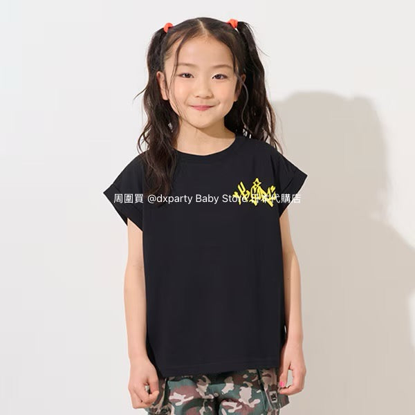 Japanese children's clothing X-girl Stages skateboard girl print top 90-140cm girls summer TOPS 