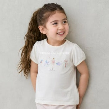Japanese children's clothing pe#main contact cool embroidered top 80-130cm girls summer TOPS 