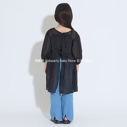 Japanese children's clothing Ly# mine 2Way two-piece sheer jacket 100-150cm girls summer outerwear 