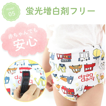 日本直送  防水戒片褲/學習褲 4層/6層 一套5件  90/100/110/120cm 訓練褲