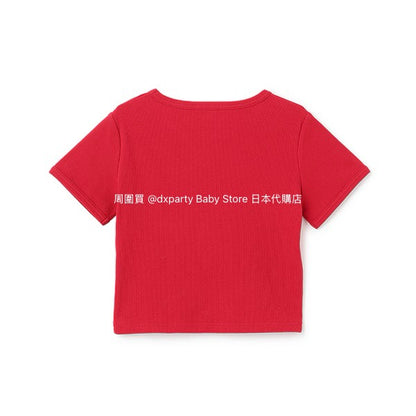 Lovetoxic Japanese children's clothing cropped top 140-160cm girls summer TOPS 