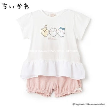 Japanese children's clothing pe#main x Chiikawa ちいかわ pajamas 90-130cm girls' summer pajamas series 