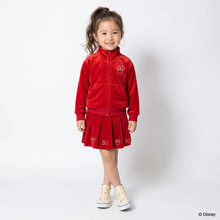 日本童裝 BDL x Disney 絲絨運動外套 80-140cm 男童款/女童款 秋季 OUTERWEAR 聖誕紅/新年紅