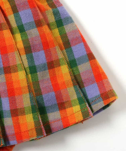 日本童裝 BREEZE 上衣及格仔連衣 80cm 女童款 初生嬰兒 冬季 Jumpsuit Christmas 聖誕快樂特輯 聖誕服裝/飾物配件 聖誕紅/新年紅