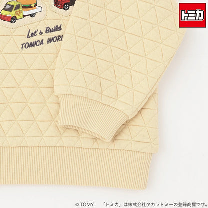 日本童裝 pe#main x TOMICA 絎縫衛衣 80-130cm 男童款 秋季 TOPS