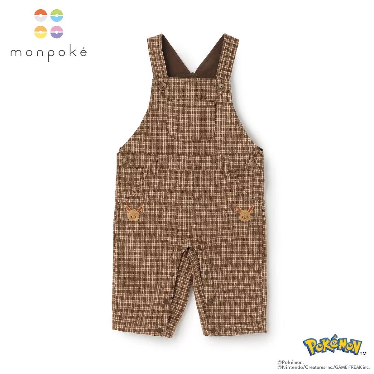 日本童裝 pe#main x【monpoke】吊帶連體褲 70-80cm 男童款/女童款 初生嬰兒 秋季 Jumpsuit