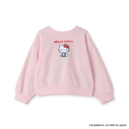 日本童裝 Ly# mine x Sanrio 速乾系列 2Way 前後兩著 Hello Kitty 3D絲帶衛衣 100-140cm 女童款 冬季 TOPS