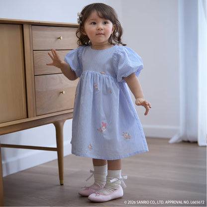 日本童裝 pe#main x 【Sanrio】刺繡圖案連身裙 90-130cm 女童款 夏季 DRESSES