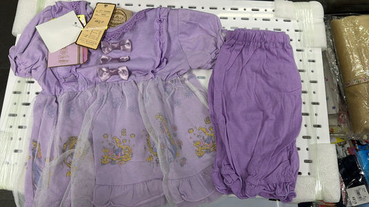 現貨區1-2日寄出--日本童裝 MAJOLICA x Disney 睡衣 100cm 女童款 夏季 TOPS PANTS 睡衣系列