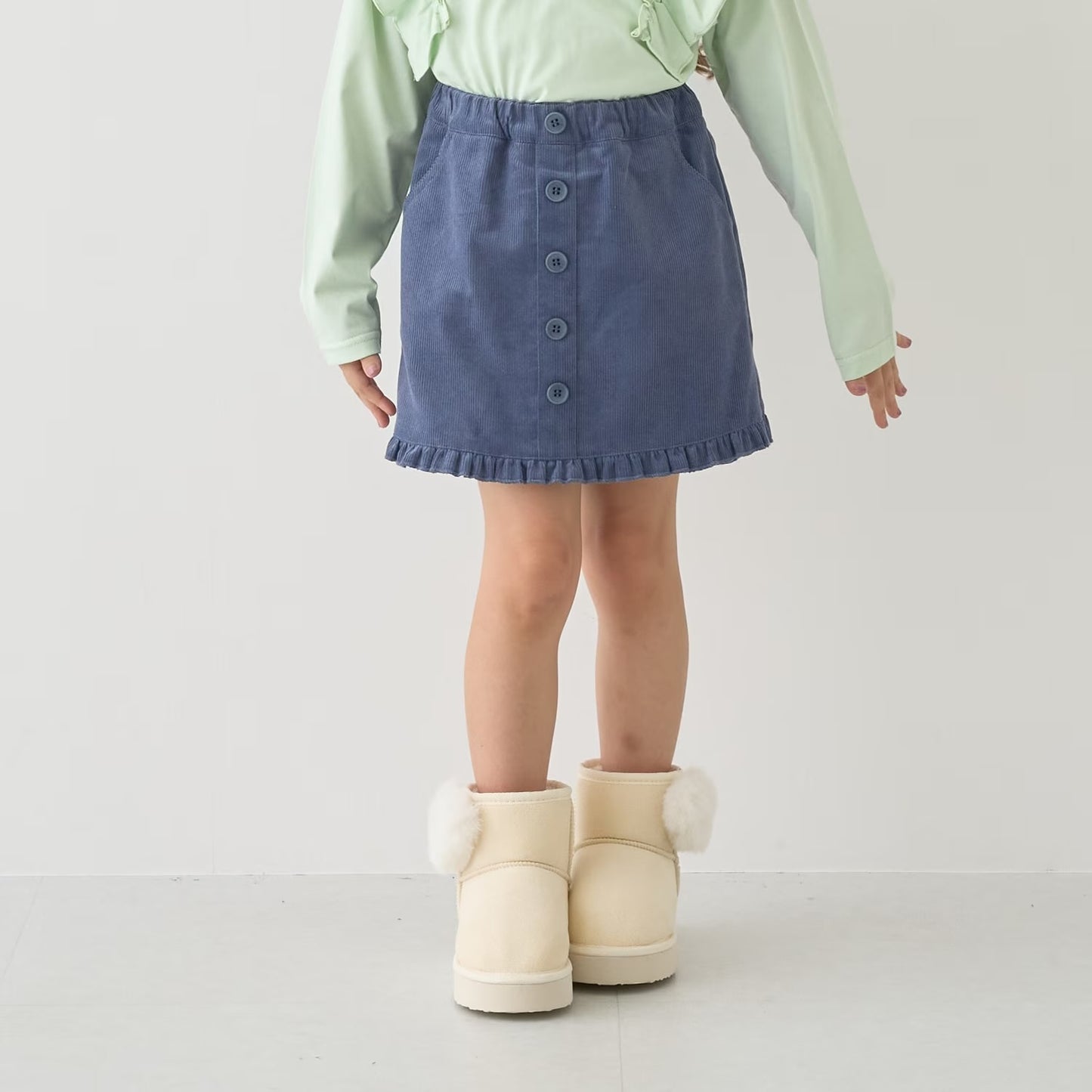日本童裝 Ly# mine 荷葉邊燈芯絨裙褲 100-140cm 女童款 秋季 PANTS