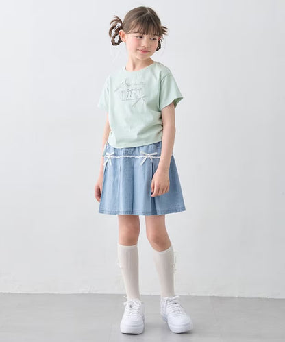 日本童裝 aF#a325 百摺短裙 110-160cm 女童款 夏季 SKIRTS