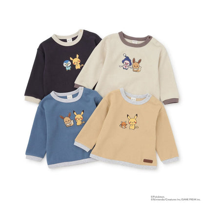 日本童裝 pe#main x【monpoke】貼花長袖上衣 80-120cm 男童款/女童款 秋季 TOPS