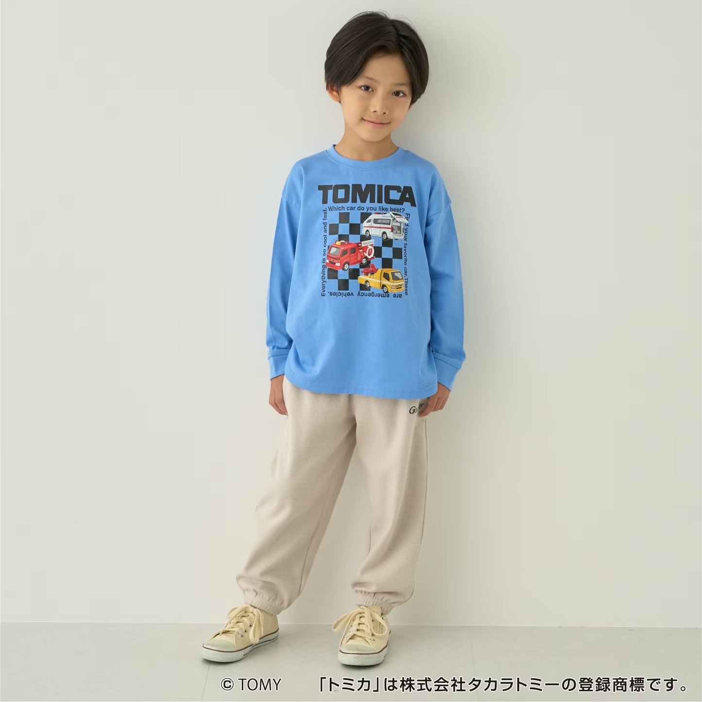 日本童裝 b・R# x Tomica 印花上衣 90-130cm 男童款 秋季 TOPS
