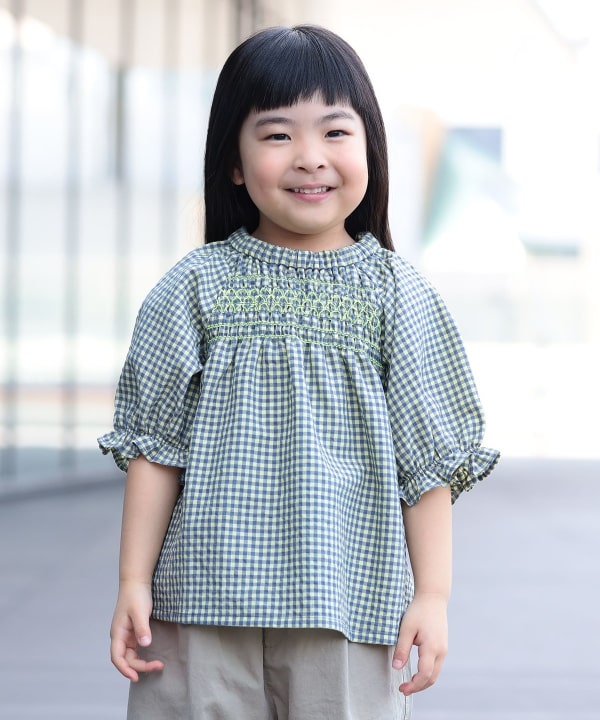 日本童裝 BEAMS mini 打纜上衣 90-140cm 女童款 夏季 TOPS